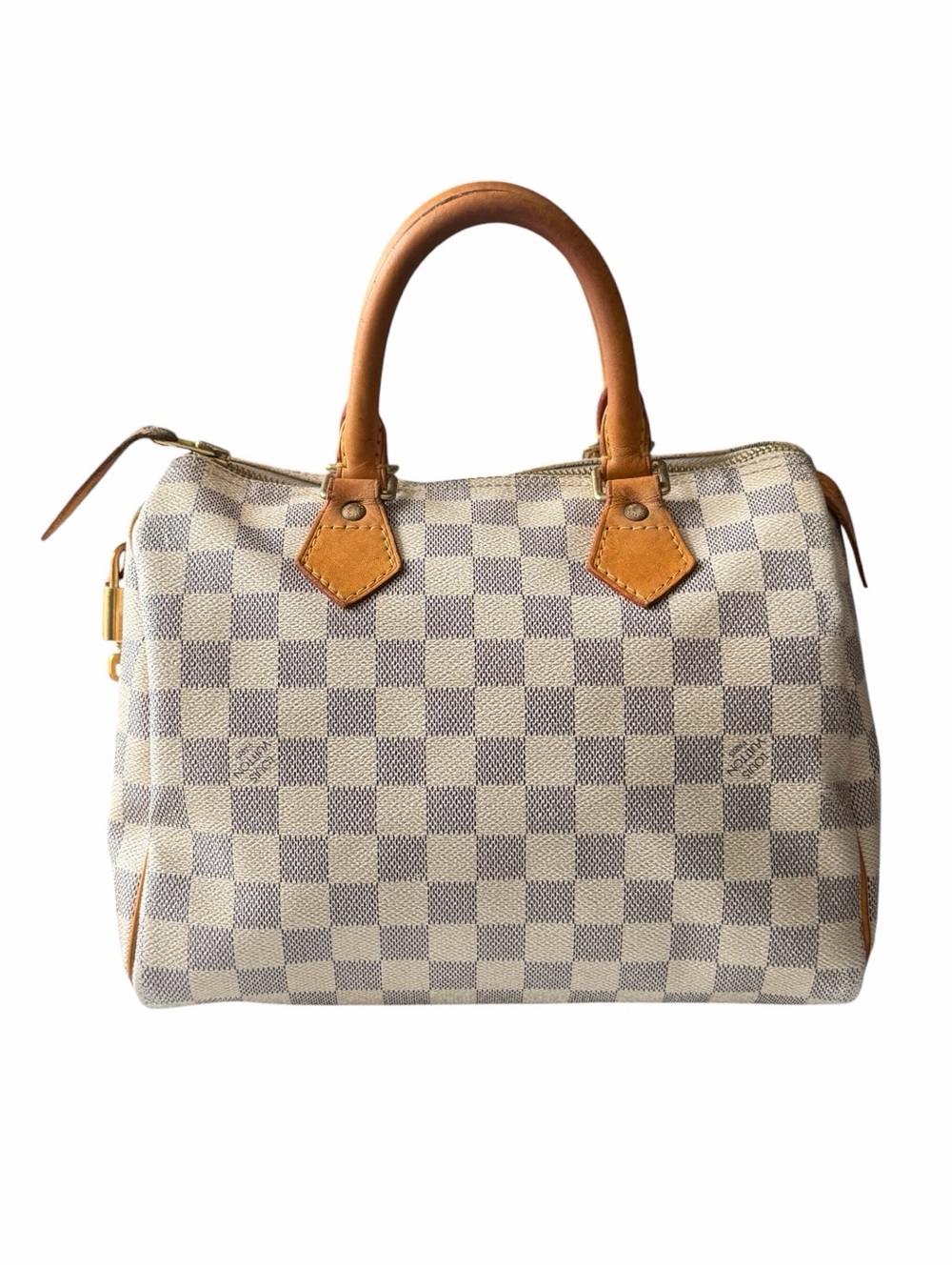 Louis Vuitton Speedy 25 Damier Azur Satchel Lock & Key